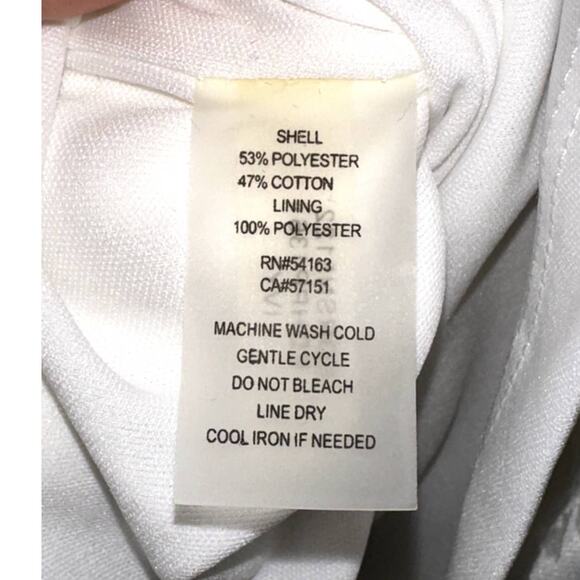 Ellen Tracy Floral Texture Fit & Flare Ivory White Dress Rhinestone Belt  8P - Picture 11 of 11